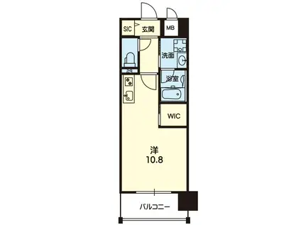RJRフォレスト熊本駅南(ワンルーム/7階)の間取り写真