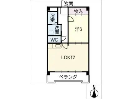 グランドール本郷(1LDK/2階)の間取り写真