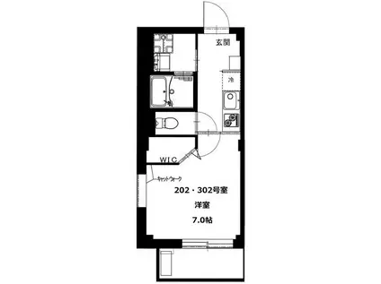 BCASA HIKIHUNE(1K/3階)の間取り写真