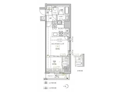 クレイシア秋葉原ラグゼスウィート(1LDK/9階)の間取り写真