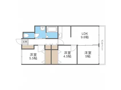 ファミール札幌(3LDK/6階)の間取り写真