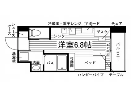 グランチッタ仙台東口(ワンルーム/7階)の間取り写真