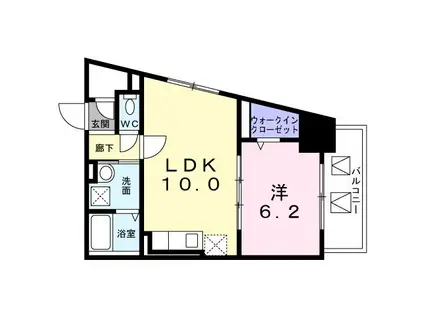 メゾン ド シュシュ 西巣鴨(1LDK/5階)の間取り写真