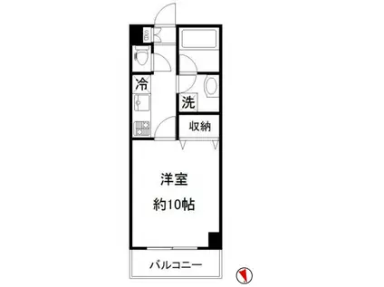 シュエット神楽坂(1K/7階)の間取り写真