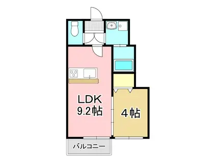 シャルム岡垣V(1LDK/1階)の間取り写真
