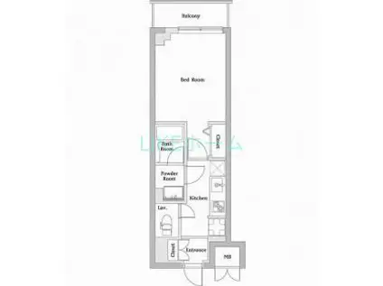N-STAGE下総中山(1K/2階)の間取り写真