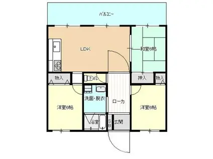 パインブルックアネックス(3LDK/10階)の間取り写真