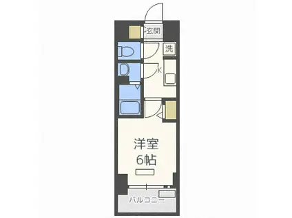 ララプレイス大阪新町ヴェレ(1K/7階)の間取り写真
