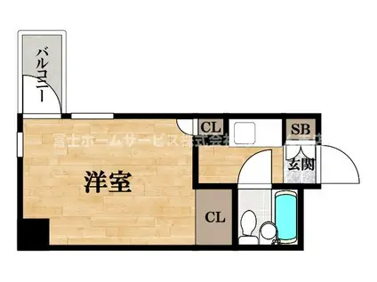 トップヒルズ森之宮(ワンルーム/5階)の間取り写真