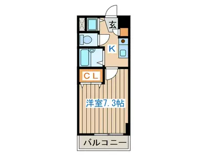 エストゥディオ(1K/3階)の間取り写真