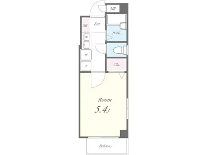 筑波ハイム(1K/2階)の間取り写真