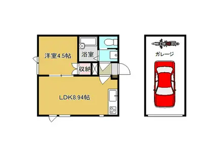 ロイヤルコートブルージュ(1LDK/1階)の間取り写真