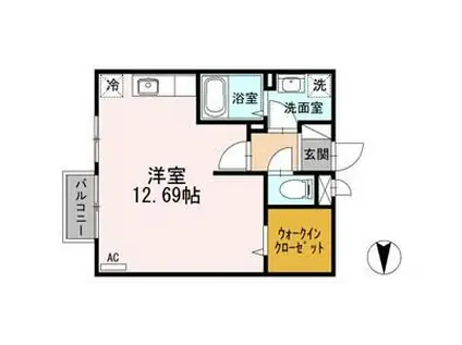 ヴィ―ブル和み(ワンルーム/2階)の間取り写真