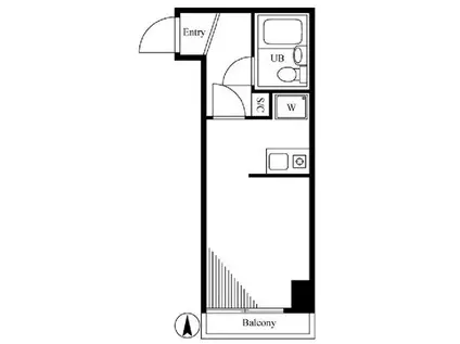 日神パレステージ馬込(1K/1階)の間取り写真