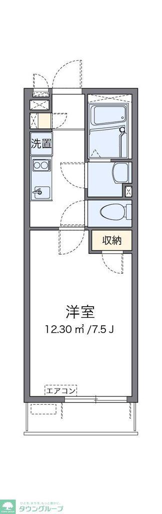 レオネクストアルマ(1K/2階)の間取り写真