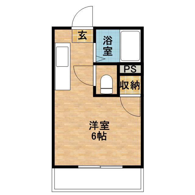 グレイス上荒田弐番館(ワンルーム/3階)の間取り写真