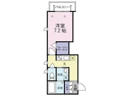 VIVACE(1K/3階)の間取り写真