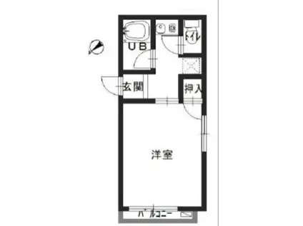 フォーナスH(1K/3階)の間取り写真