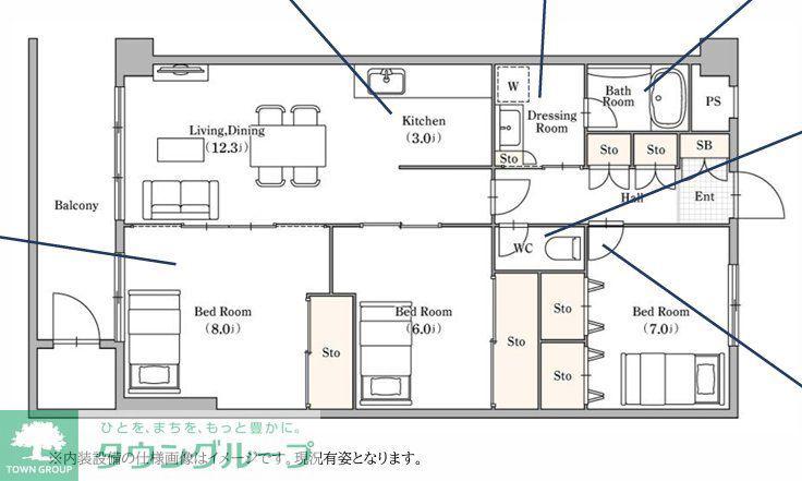PLENDY浦和別所(3LDK/1階)の間取り写真