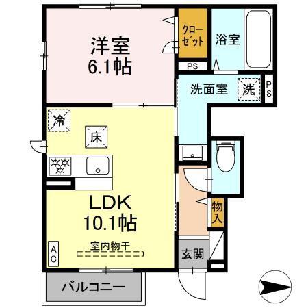 メゾンレポルディ(2LDK/2階)の間取り写真