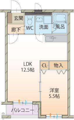 HEARTFULY.N.S(1LDK/1階)の間取り写真