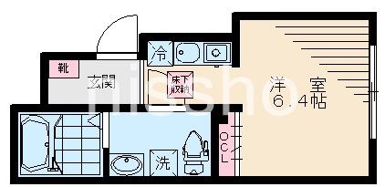 PADDOCK府中本町(ワンルーム/1階)の間取り写真