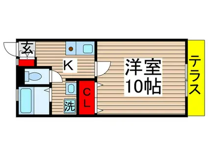 アルシオンA棟(1K/1階)の間取り写真