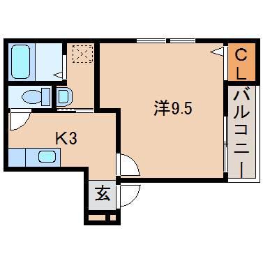 フジパレス和歌山駅南II番館(1K/1階)の間取り写真