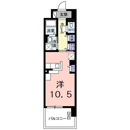 エストラット狭山(ワンルーム/5階)の間取り写真