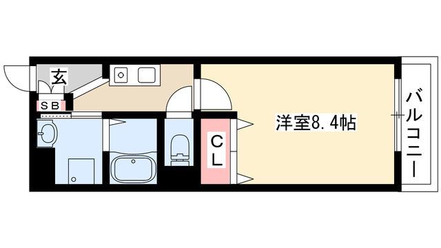 セントラルハイツ名古屋(1K/3階)の間取り写真