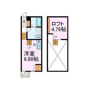 フルラージュ(ワンルーム/2階)の間取り写真