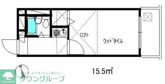 リバティパレス(1K/1階)の間取り写真