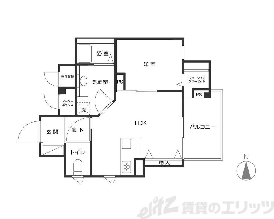 ORANGE11(1LDK/2階)の間取り写真