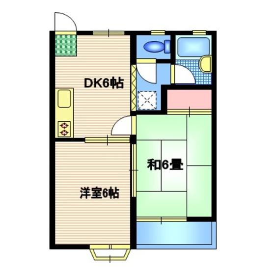 ハイツ和田(2DK/1階)の間取り写真