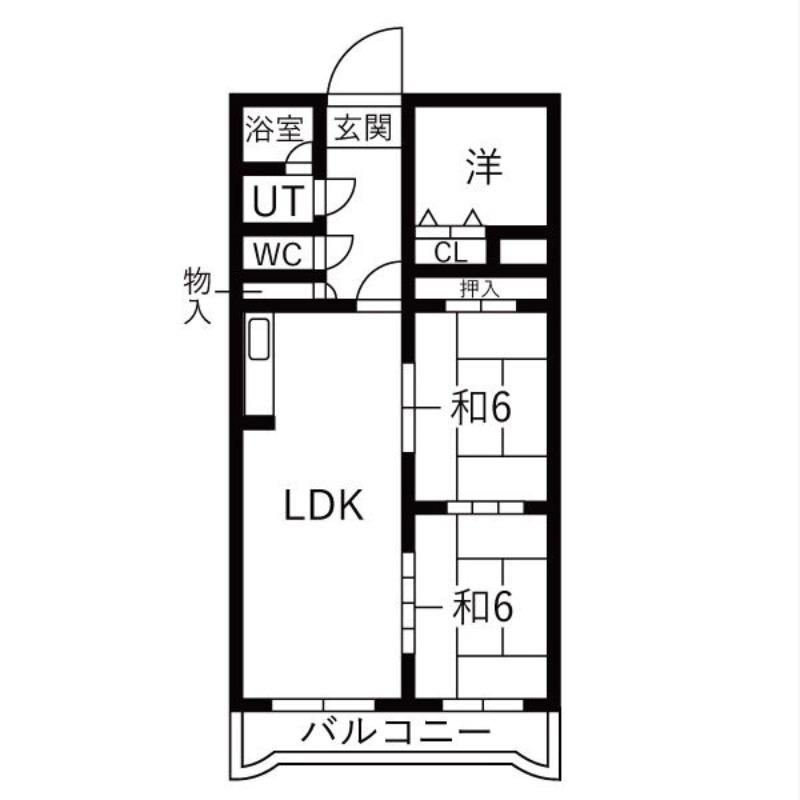 パサージュ発寒(3LDK/4階)の間取り写真
