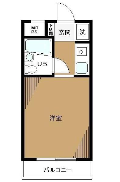 N ダイヤパレス目黒本町(ワンルーム/1階)の間取り写真