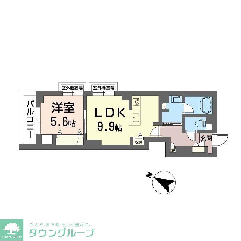 フェリシアガーデン茅ヶ崎(1LDK/3階)の間取り写真