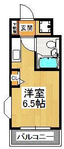 ベルトピア本中山(ワンルーム/2階)の間取り写真