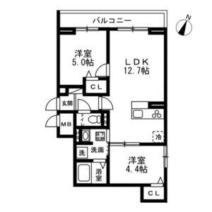 NOBLE VILLA TOZUKA(2LDK/3階)の間取り写真