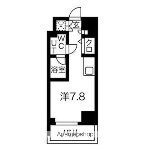 スパシエロッサ横浜吉野町(ワンルーム/11階)の間取り写真