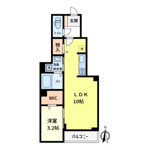 テルマエ大和(1LDK/1階)の間取り写真