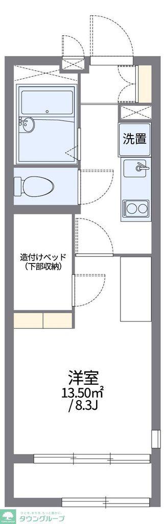 レオパレスLOREA(1K/1階)の間取り写真