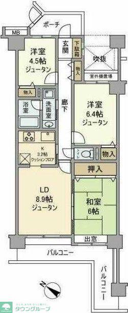 サンマンション北本2号館(3LDK/3階)の間取り写真