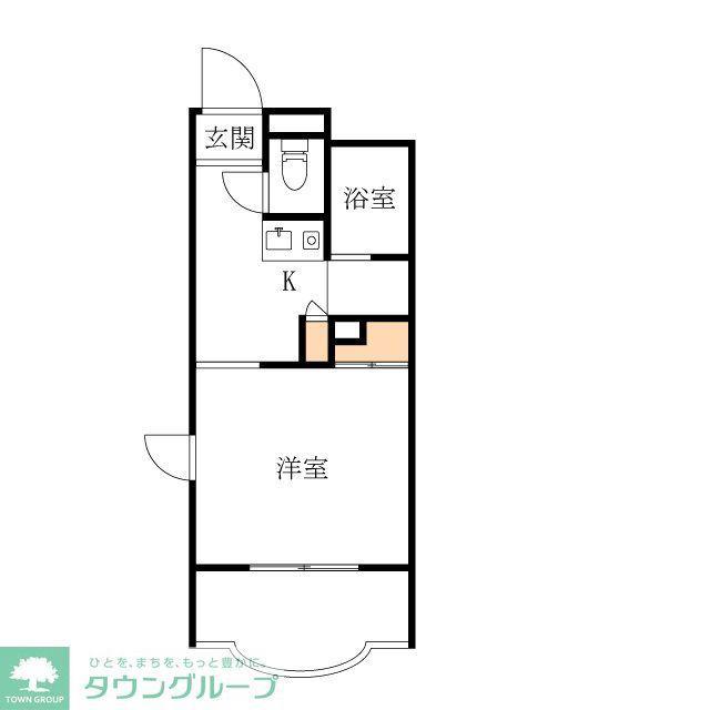 レオパレスパティオ(1K/1階)の間取り写真