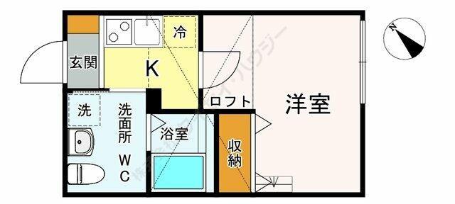 LUMINOUS二俣川(1K/1階)の間取り写真