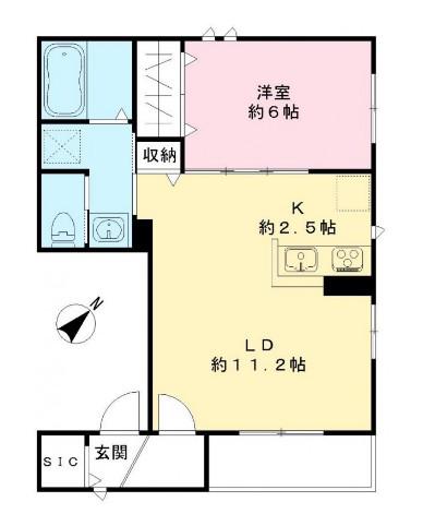 DOMIR EBARA(1LDK/3階)の間取り写真