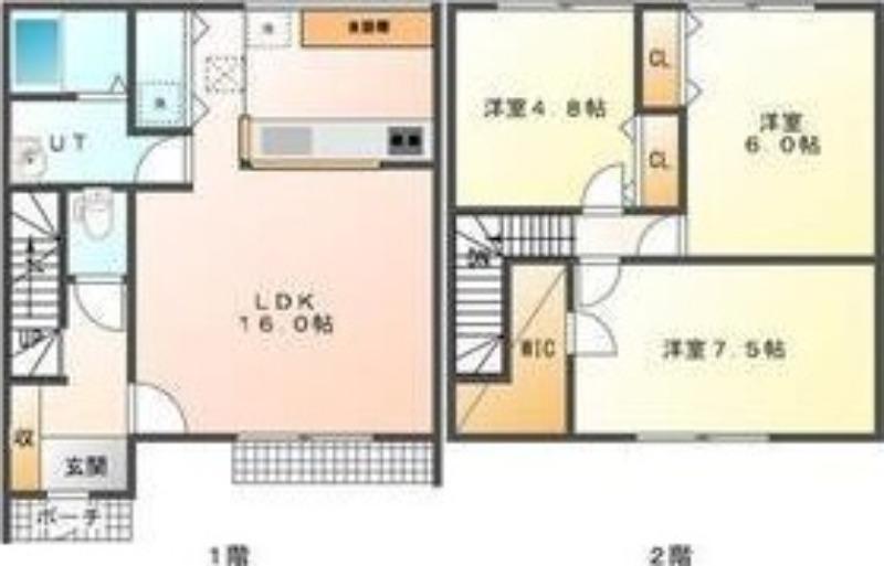 レガーメ西野(3LDK/1階)の間取り写真