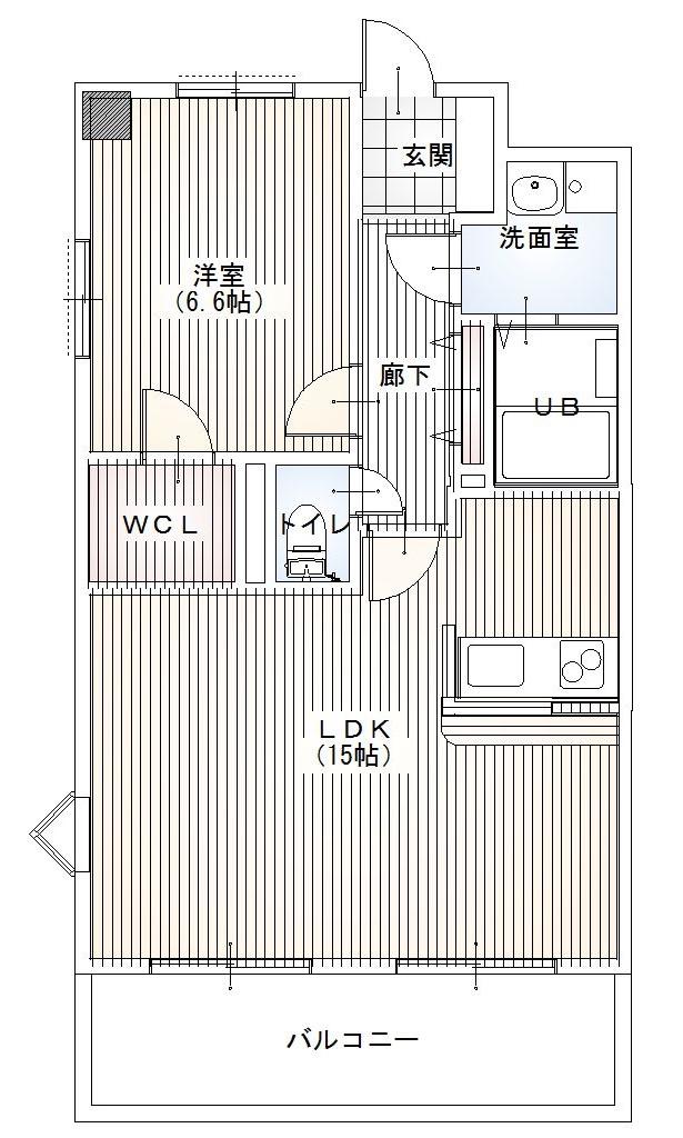 KASHIWA 808 TOWER(1LDK/6階)の間取り写真