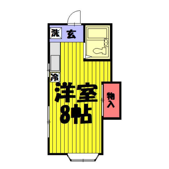 エスコーポ(ワンルーム/2階)の間取り写真