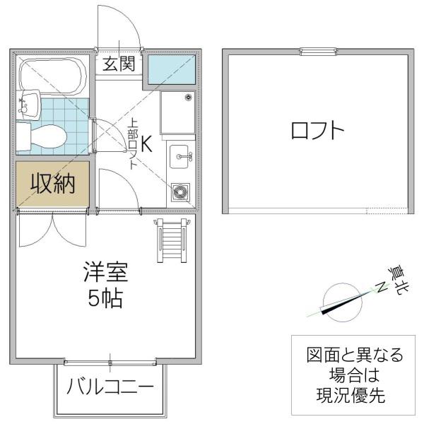 メゾン取手(1K/2階)の間取り写真